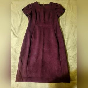 Calvin Klein Women's Faux-Suede Tulip Sleeve Dress, Size 8